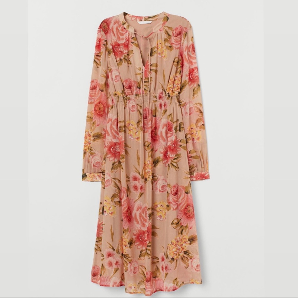H&M Mama Floral Chiffon Dress Maternity Dress